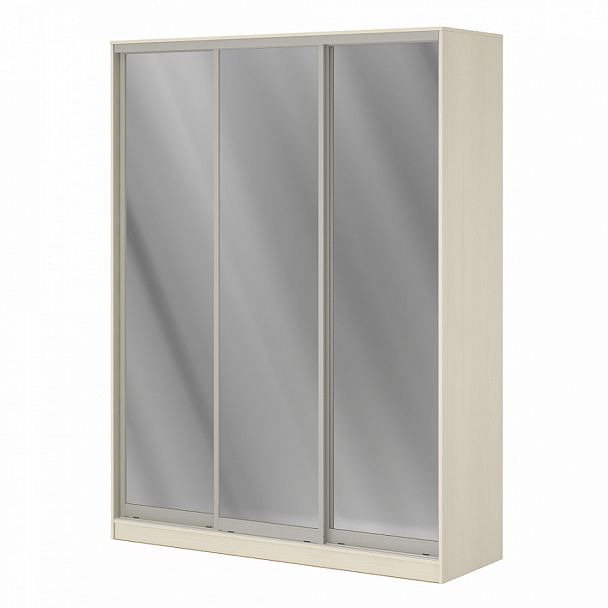 Шкаф купе 1,8 м с тремя зеркальными дверями "Система-M" ПК-ШК-КМШ240х180СЗ3-В1-99 клен - Вид 1