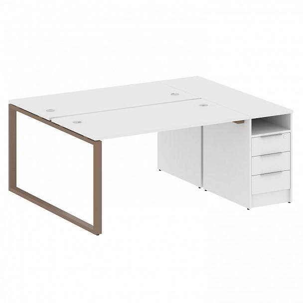 Рабочая станция "Metal System" БО.РС-СТП-2.3 белый/мокко - Вид 1