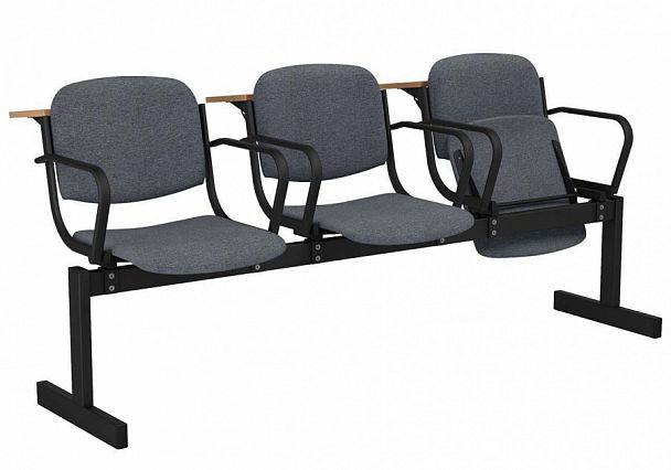 3-местный, мягкий, откидной, лекционный "253МОПЛ" - Вид 1