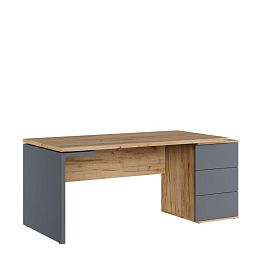 Стол письменный на опорной тумбе Zion Light 178x80x75 дуб крафт золотой - Фото предпросмотра