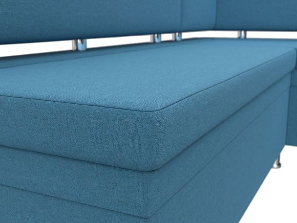 Диван кухонный угловой Стайл правый угол Рогожка голубой - Вид 4