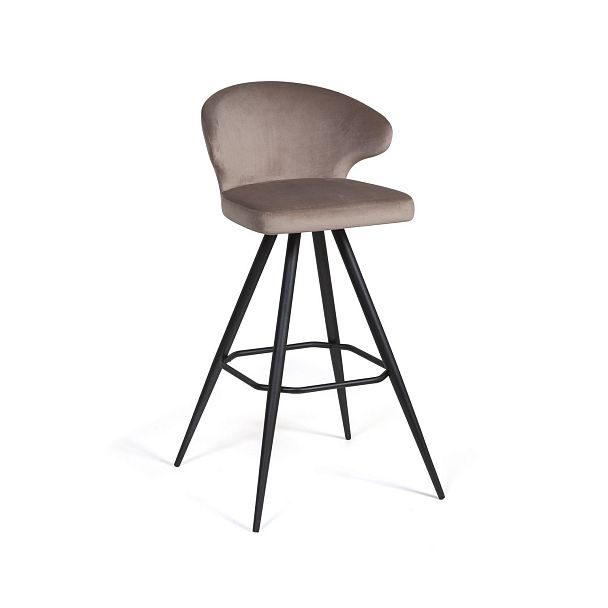 Стул полубарный Richard поворотный 360 градусов, бархат бежевый 5 - Вид 8