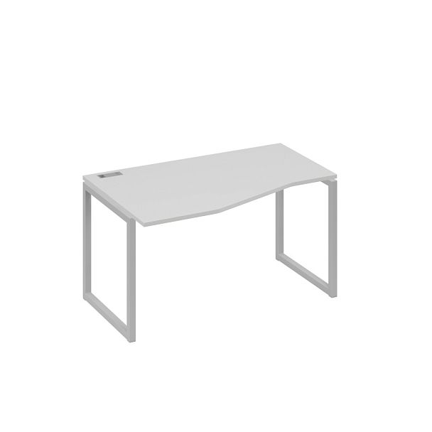 Стол эргономичный левый "Техно" на металлокаркасе QUATTRO A4 А4 Б4 063 БП серый / металлокаркас серый - Вид 1