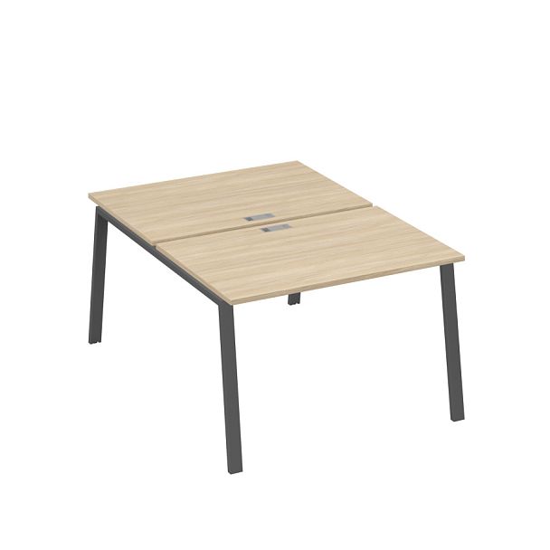 Станция (2х120) рабочая с металлокаркасом TRE A4 А4 Б3 176  БП дуб скандинавский / металлокаркас антрацит - Вид 1