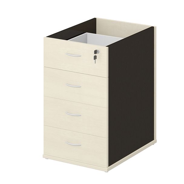 Тумба офисная "Система-M"  ПК-ССМ-ТМ45Х59Я4-В1-180 клен - Вид 1