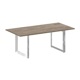 Стол переговорный на О-образном м/к "ONIX DIRECT LUX" M-O.MO-PRG-19 тиквуд темный - Фото предпросмотра