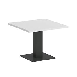 Home Office Стол журнальный квадратный VR.SP-5-60.2G Белый бриллиант/Антрацит металл 600*600*453 - Фото предпросмотра