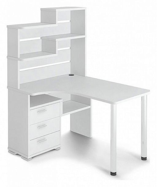 Стол компьютерный Домино СР-132 Белый левый - Вид 1