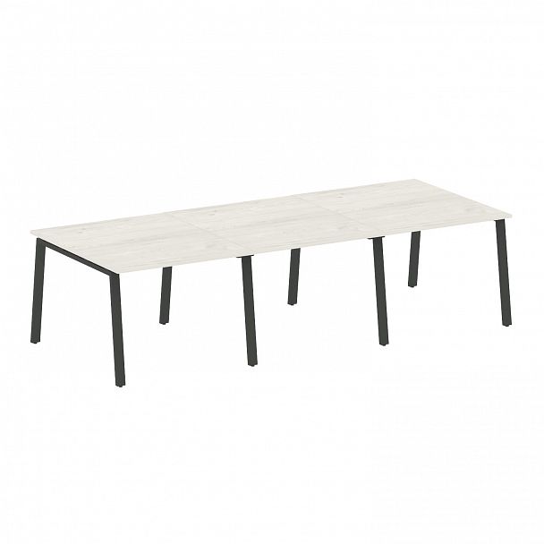 Стол для переговоров "Metal System" БА.ПРГ-3.1 дуб наварра/антрацит - Вид 1