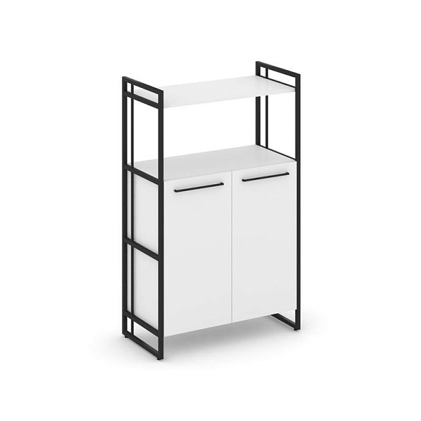 Rift Шкаф 3 ниши широкий RF.SS-32 Белый Бриллиант/Металл Черный 798*396*1286 - Вид 1