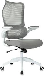 Кресло эргономичное Бюрократ Sigma WH 1 серый сетка/ткань крестов. пластик пластик белый - Фото предпросмотра