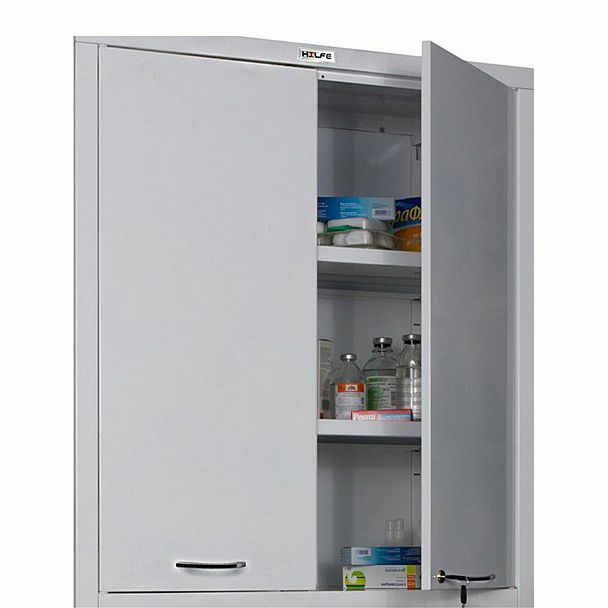 Шкаф медицинский 2-створчатый HILFE "МД 2 1780/SS" 1850х800х400 мм, белый, S26199205009 - Вид 3