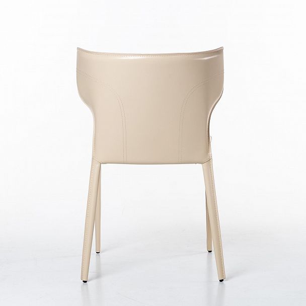 Стул Austin, кожа бежевый, стопируемый - Вид 6
