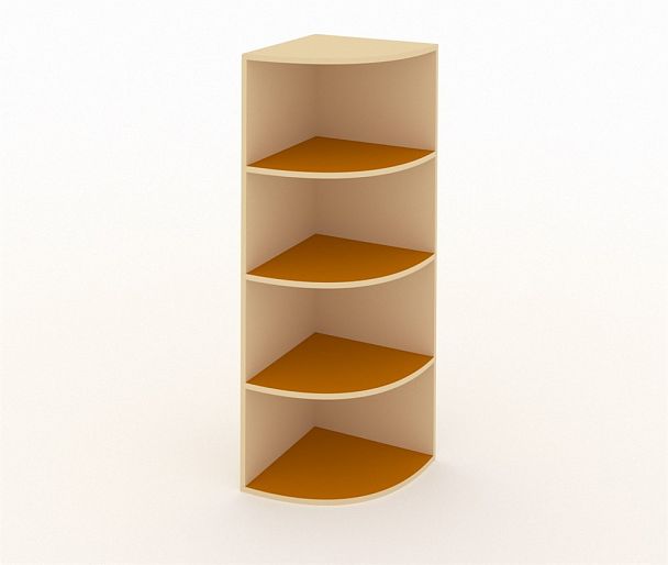 Детский шкаф угловой декоративный ДШУ-3М оранжевый - Вид 1