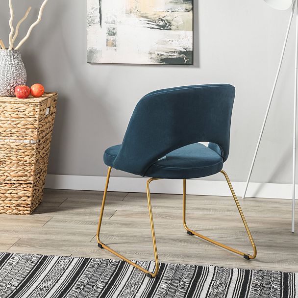 Стул Lars Diag blue/Линк золото - Вид 12