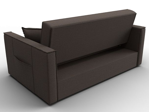 Диван прямой Лига-104 (140) Рогожка коричневый - Вид 5