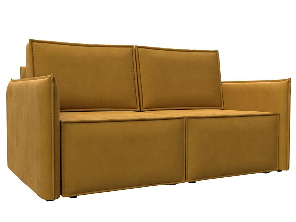 Диван прямой Либерти мини Велюр желтый - Вид 1