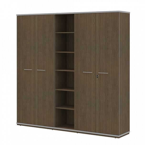 Гардероб комбинированный глубокий "Сенатор"  ПК-СЕ-ШГ3С220Х225В1Г1Д/Г/35-В1-299 дуб шамони - Вид 1