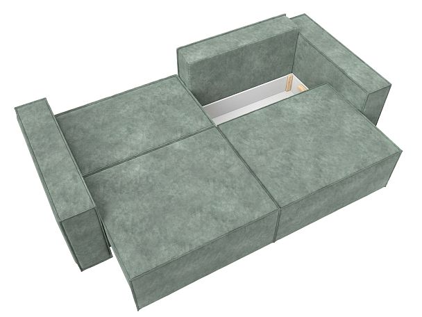 Диван прямой Куба Велюр зеленый - Вид 9