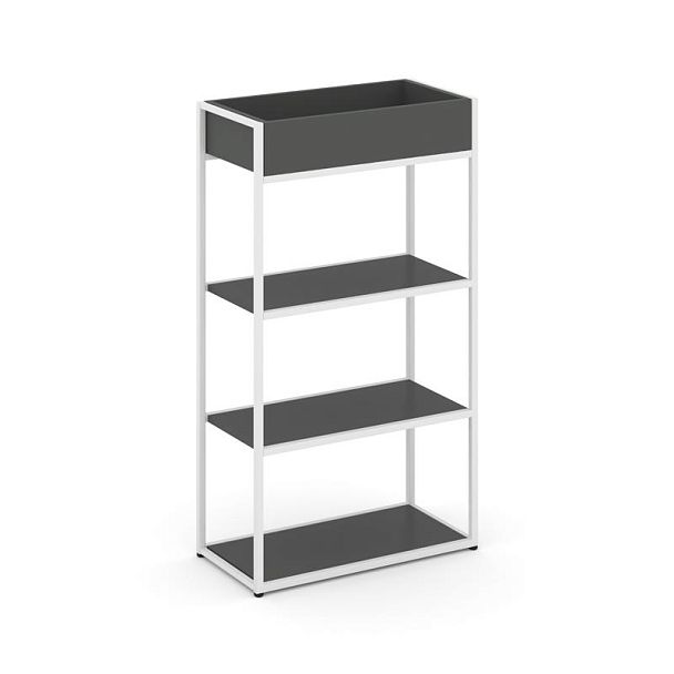Rift Стеллаж металлический высокий приставной RF.STM-003 Антрацит/Металл Белый 796*350*1250 - Вид 1