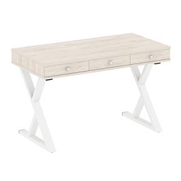 Home Office Стол письменный VR.SP-1-118.M Денвер светлый/Белый металл 1180*600*750 - Фото предпросмотра