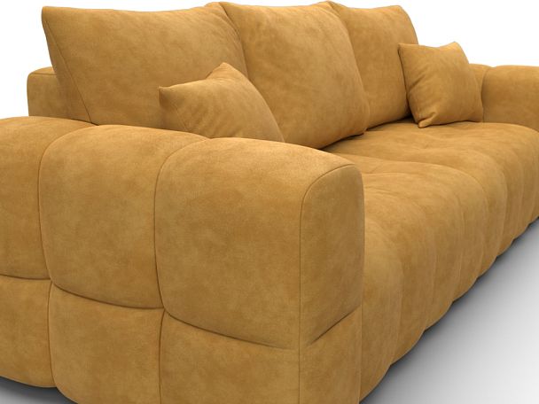 Диван прямой Лига-110 НПБ Велюр желтый - Вид 4