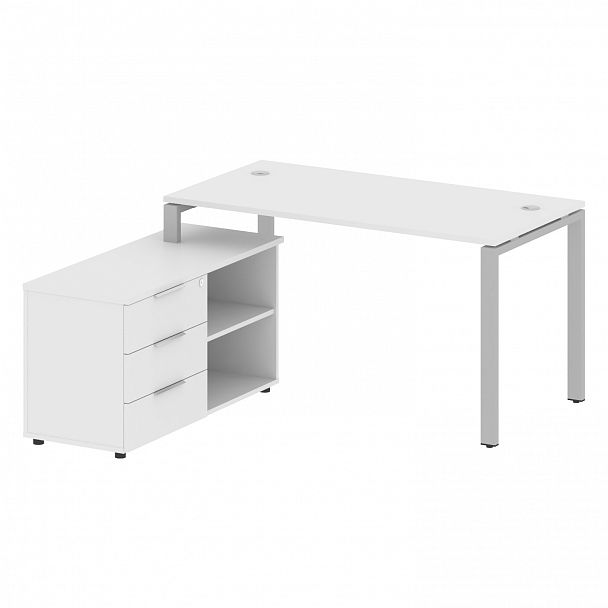 Рабочая станция "Metal System" БП.РС-СТС-2.3 белый/серый - Вид 2