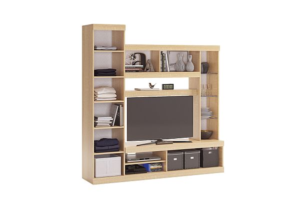 Макси Мини-стенка MSM-001.2724 дуб сонома/белое дерево - Вид 3