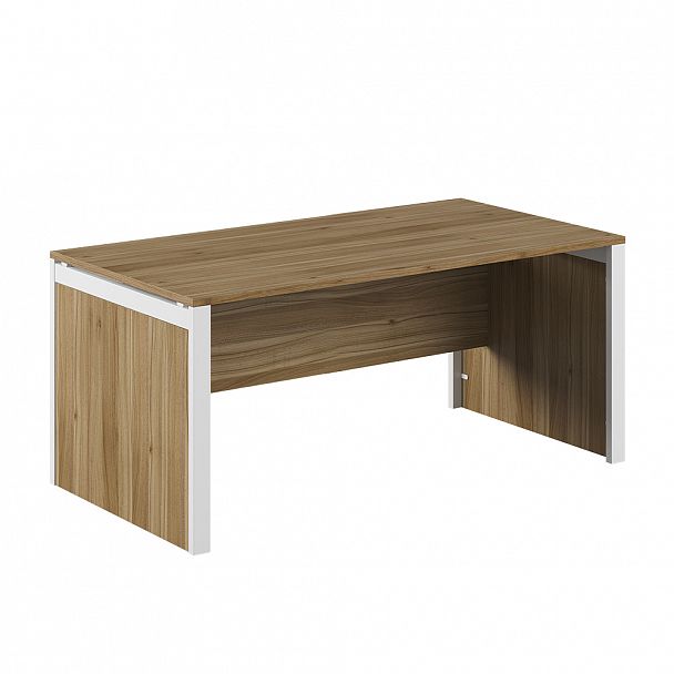 Стол руководителя на щитовых опорах Tess 160x90x75 орех - Вид 1