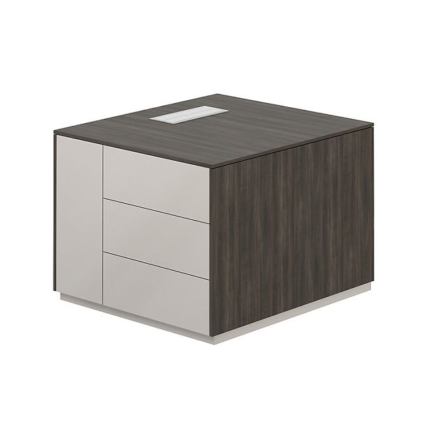 Тумба опорная Atlas 800x900x630 обвязка BT, фасады GS, левая - Вид 1