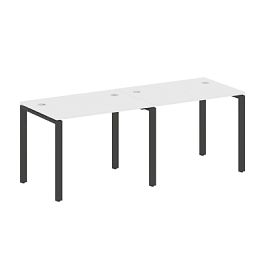 Metal System Р. ст. на 2 раб. места на П-образном м/к БП.СМ-2.1 Белый/Антрацит металл 2000*720*750 - Фото предпросмотра