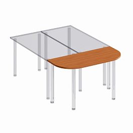 Брифинг-приставка на хромированных опорах Формула МХ ФР 432-1 ольха европейская - Фото предпросмотра