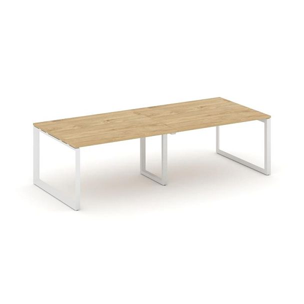 Style Project Next Стол переговорный SN-59O.SPRG-043.3 Тиквуд Светлый/Металл Белый 2760*1180*750 - Вид 1
