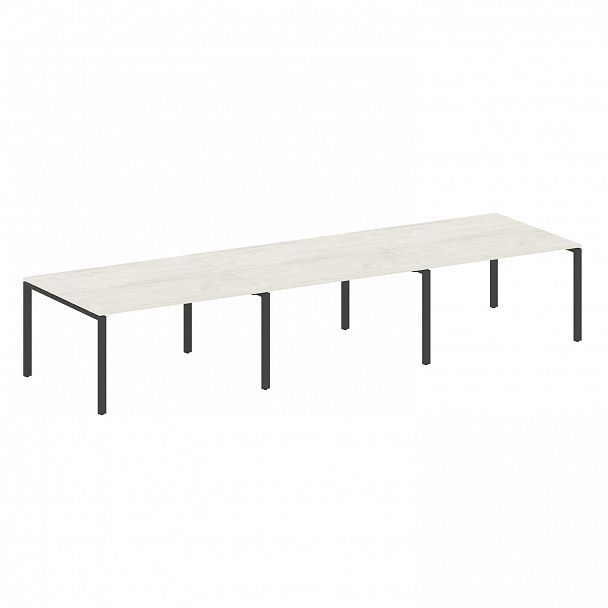 Стол для переговоров "Metal System" БП.ПРГ-3.3 дуб наварра/антрацит - Вид 1