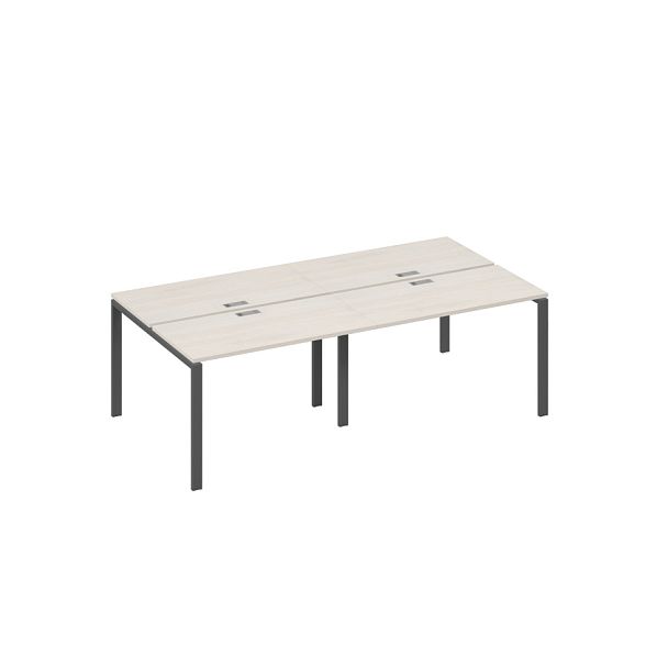 Станция 4х120 рабочая с металлокаркасом UNO A4 А4 Б1 170-2 БП дуб / металлокаркас антрацит - Вид 1