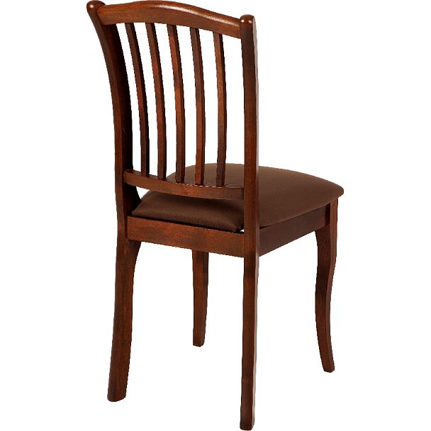 Комплект деревянных стульев с мягким сиденьем Элин Темный орех/Коричневый велюр, 2 шт. - Вид 4