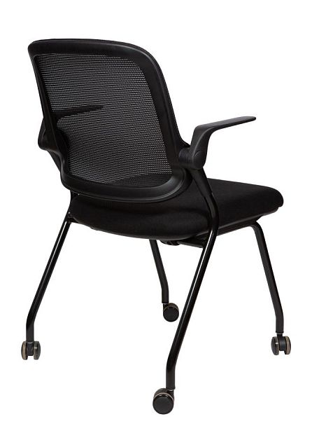 Стул / Cult / черная сетка/черная ткань/черный каркас пластик/ролики - Вид 5