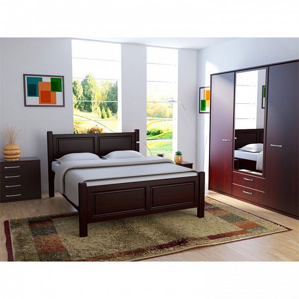 Кровать "Гармония 120" береза - Вид 2