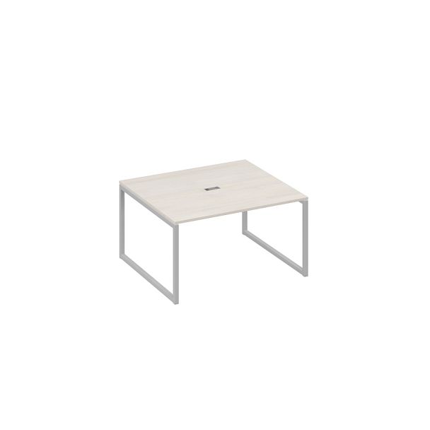 Стол 140 для переговоров каркас QUATTRO A4 А4 Б4 132 БП дуб / металлокаркас серый - Вид 1