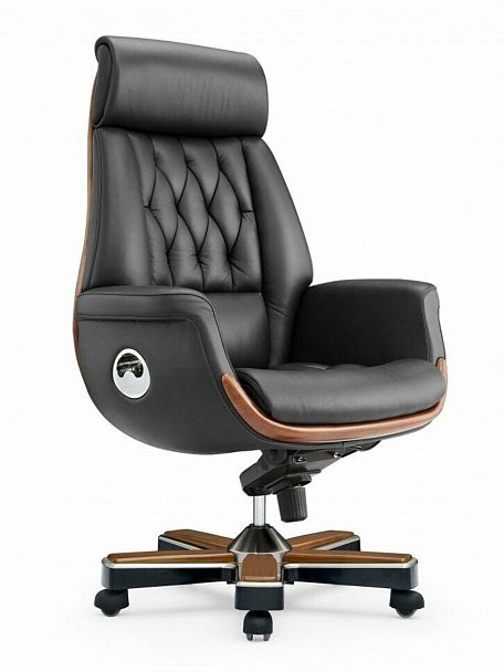 Кресло Byron YS1505A Чёрный (YSN001) натуральная кожа - Вид 1