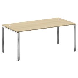 Metal System Direct Стол рабочий руководителя на П-обр. м/к БП.СРР-5.9 Акация/Нерж. сталь 1800*900*750 - Фото предпросмотра