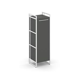 Rift Шкаф 3 ниши узкий RF.SU-31 (L) Антрацит/Металл Белый 420*396*1286 - Фото предпросмотра