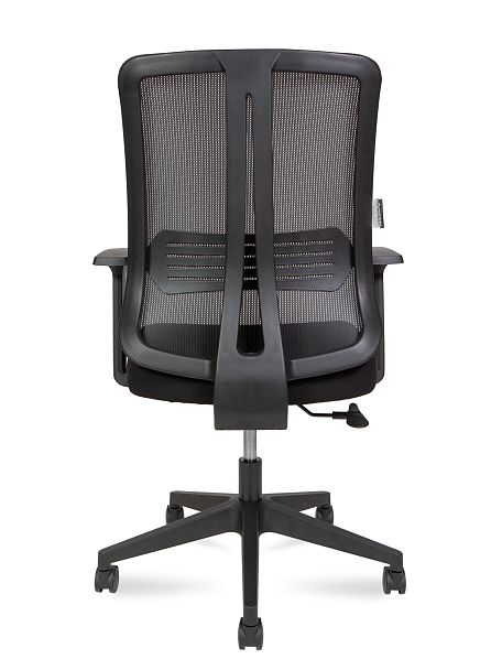 Кресло офисное Tema LB / черный пластик / черная сетка / черная ткань - Вид 5