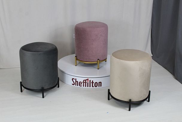 Пуф Sheffilton SHT-B6 ванильный крем/черный муар - Вид 8