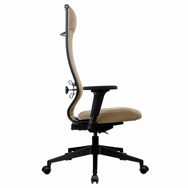 Кресло МЕТТА "ErgoLife" 10 B1-162D, пластик, синхромеханизм, 2D-подлокотники, ткань, бежевое - Вид 6