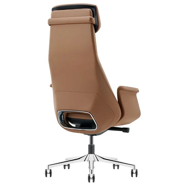 Кресло HAWASAN (ХАВАСАН) PREMIUM "STELLAR EX-840", синхромеханизм, алюминий, экокожа, коричневое, 533242 - Вид 7