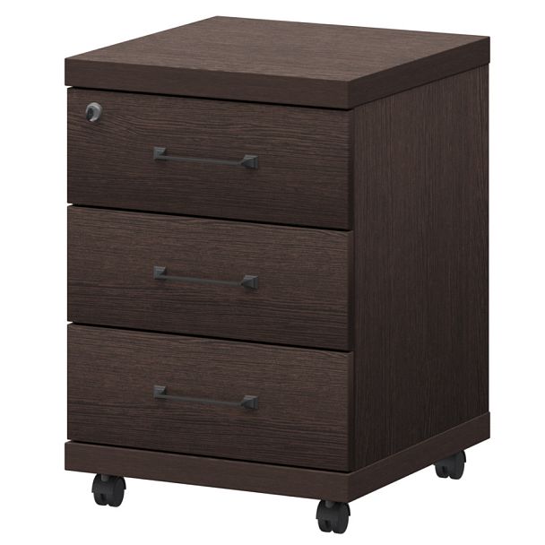 Тумба мобильная с центральным замком К-923 Дуб венге 434x470x600 Приоритет - Вид 1