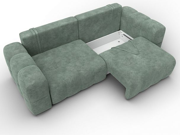 Диван прямой Лига-110 НПБ Велюр зеленый - Вид 8