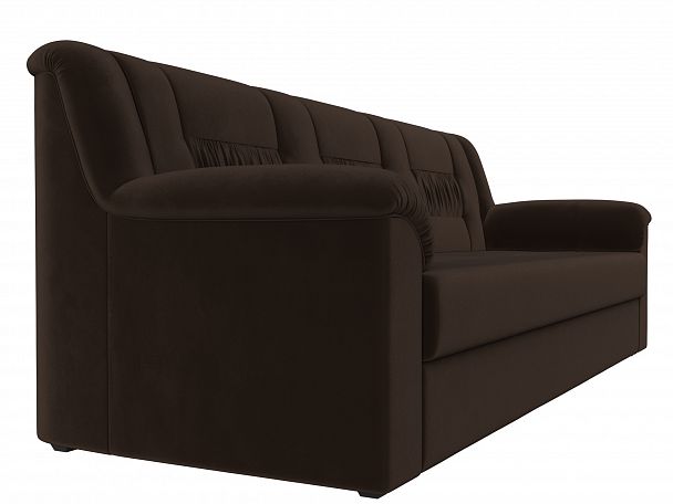 Прямой диван Карелия (полностью микровельвет коричневый) - Вид 3
