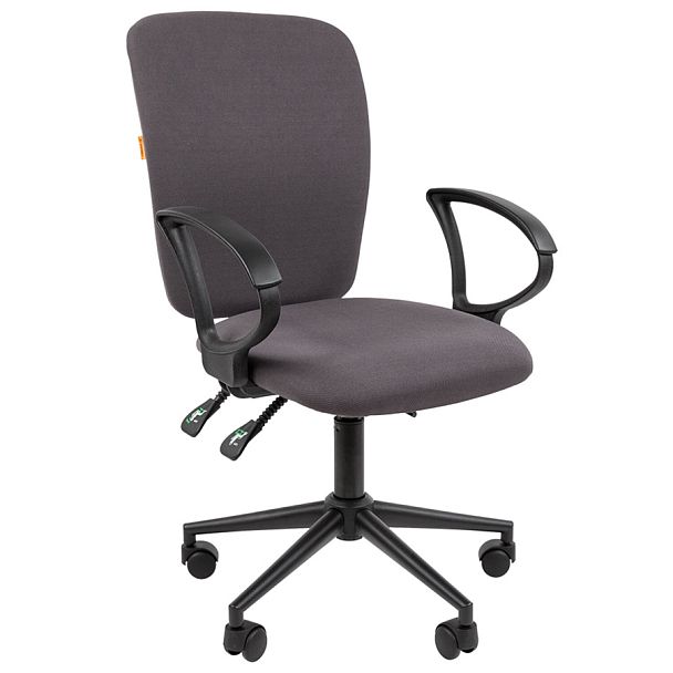 Кресло офисное Chairman CH 9801, пятилучие металл, ткань, серое, 7150936 - Вид 1